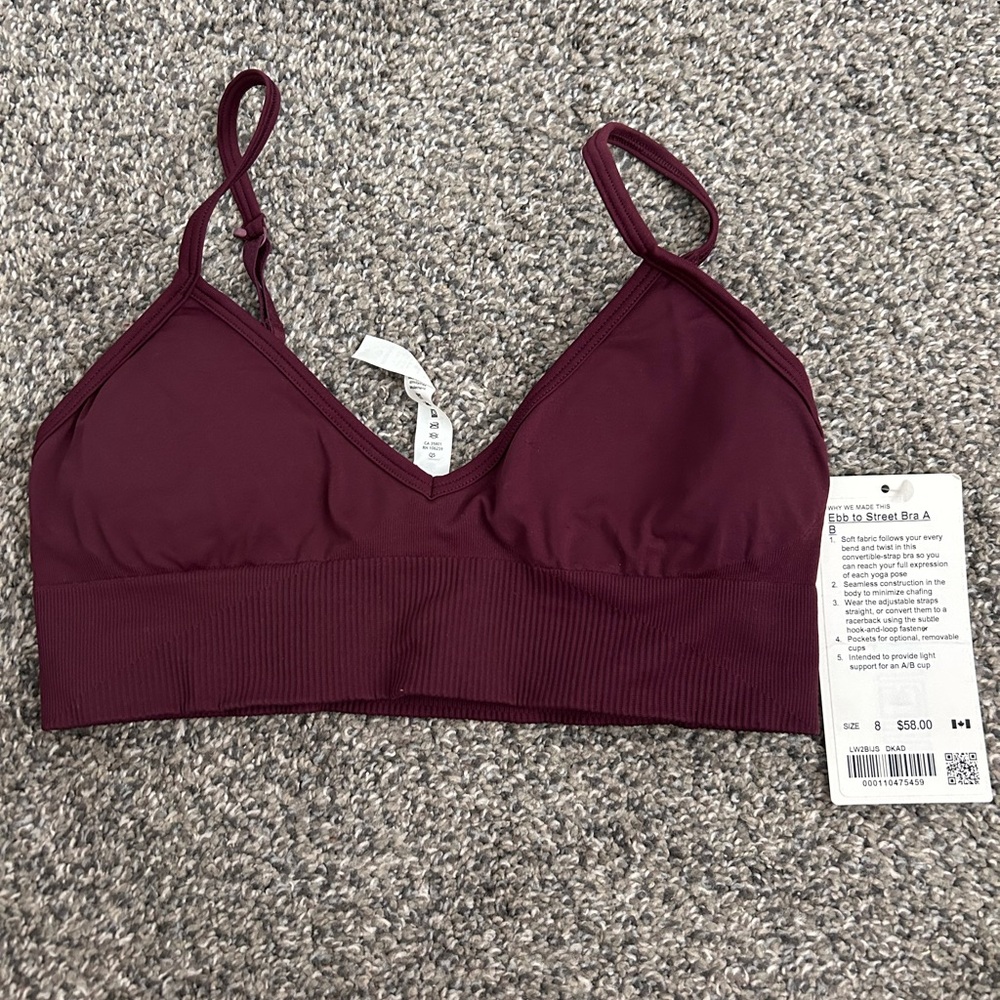 Lululemon Purple Wireless Bralette Seamless Design